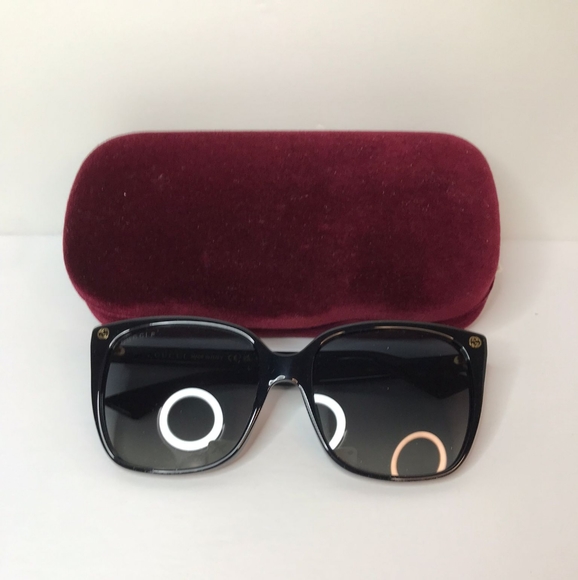 💯 original Gucci Grey Gradient Cat Eye Ladies Sunglasses GG0022S 001 - Picture 6 of 11